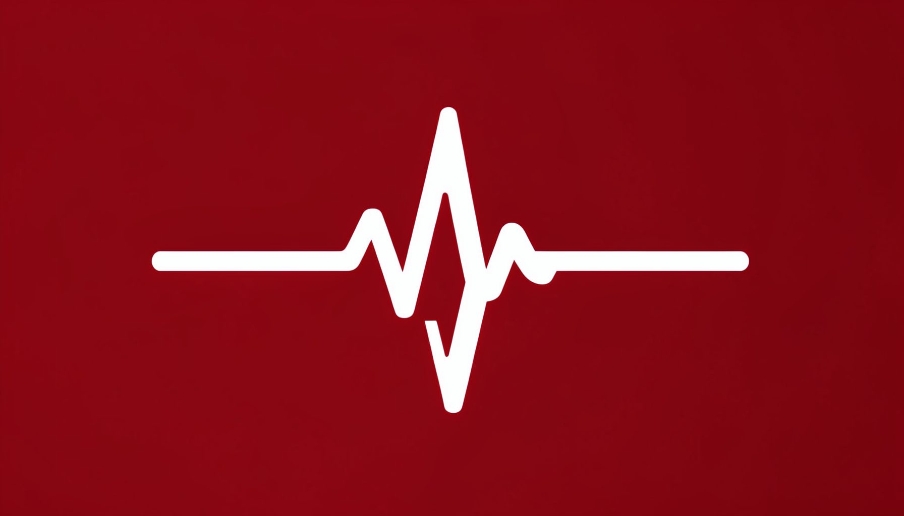Syndromic Surveillance logo — a stylized pulse waveform in white on a deep red background